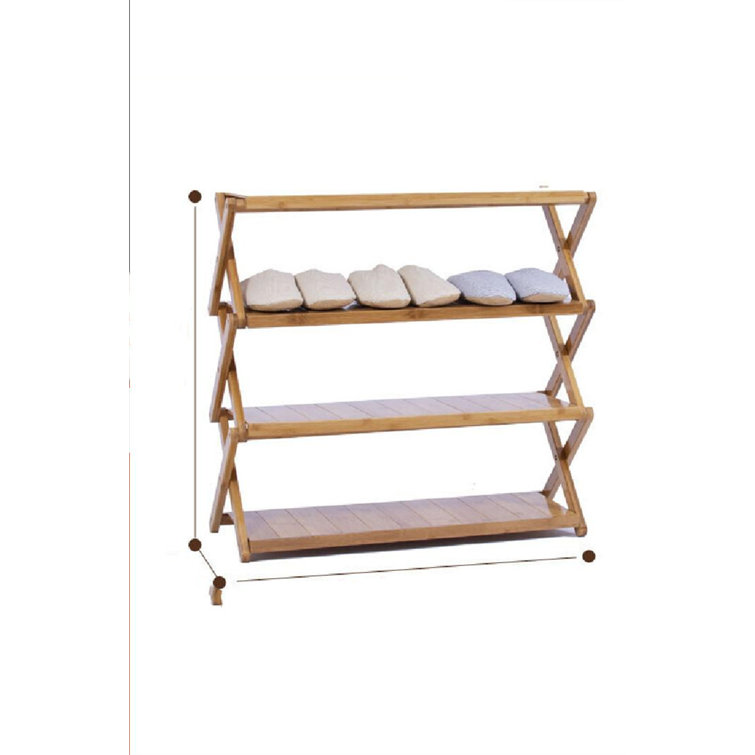 Gracie Oaks 12 Pair Solid Wood Shoe Rack Wayfair Canada